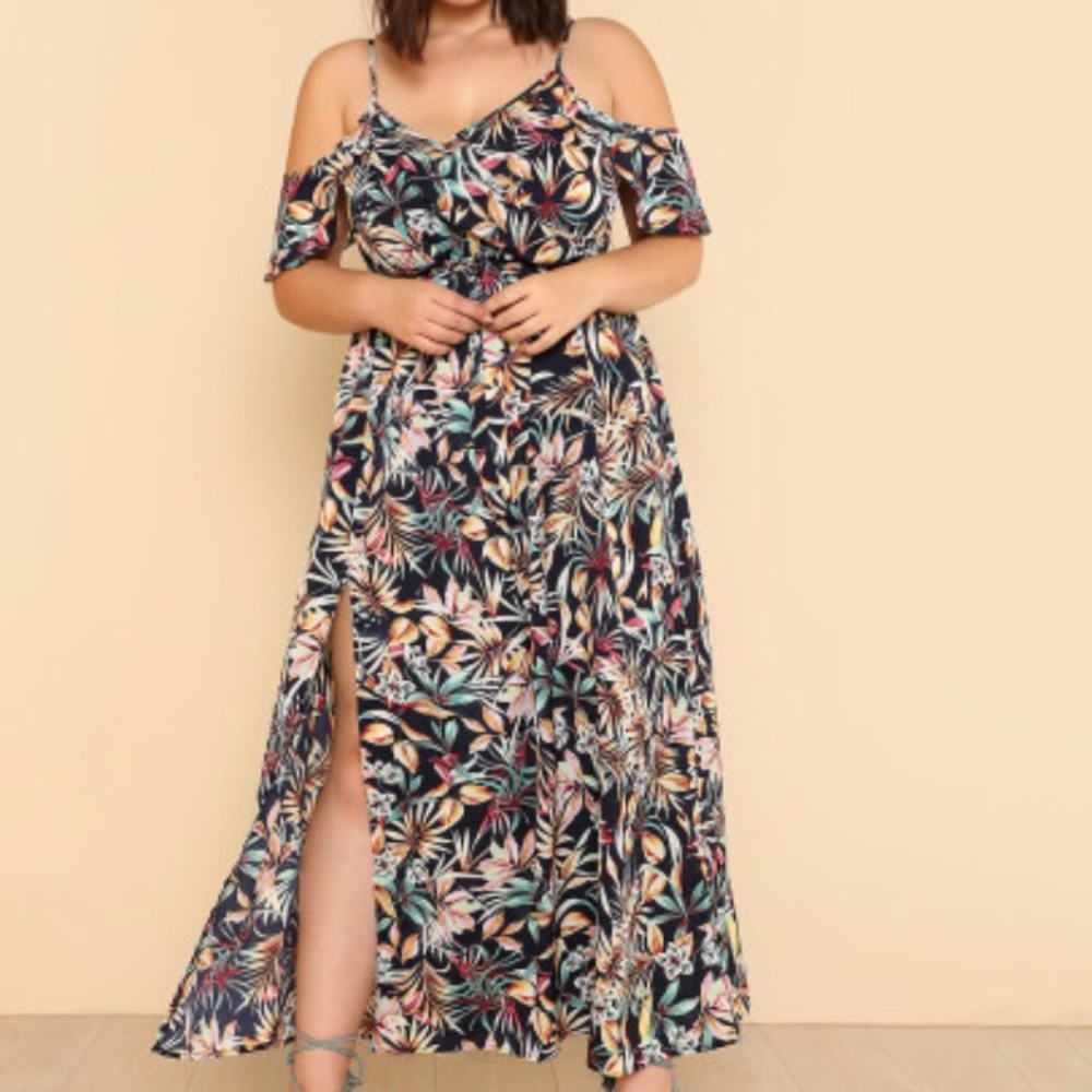 1X Open shoulder Summer Dress